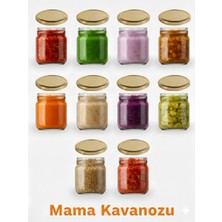 Empressco 10'lu Cam Kavanoz 210 cc Kapaklı - Beyaz/gold Kapak - Mama Bebek TP00430