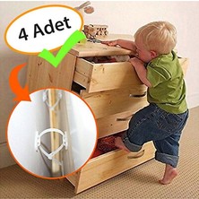 Maison Luré Mobilya Güvenlik Sabitleyici Aparat - 4'lü Paket Koruyucu ve Kilit