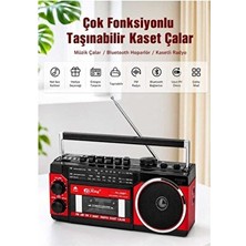 Maison Luré Retro Kasetçalar ve Bluetooth Radyo, USB ve Sd Kart Desteği, Çok Bantlı Nostaljik Radyo