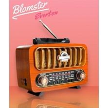 Maison Luré Everton Pilli Nostaljik Müzik Çalar – USB ve Güneş Enerjili Nostaljik Radyo