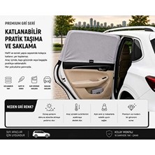 Maison Luré Suv Uyumlu Gri Renk Yan Cam Güneşlik, Lastikli ve Pratik Koruma Çözümü Oto Güneşlik Perde