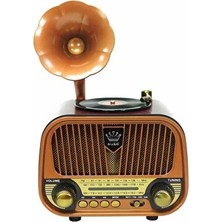 Maison Luré Nostaljik Görünümlü Bluetooth Radyo, Vintage Tasarım ve Çoklu Bağlantı Seçe Nostaljik Radyo