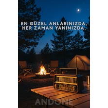 Maison Luré Ahşap Görünümlü Bluetooth Radyo ve Mp3 Çalar Nostaljik Radyo