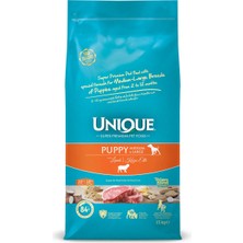Unıque Unique Orta ve Iri Irk Yavru Köpek Maması Kuzu Etli 15 kg