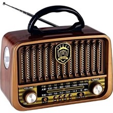 Maison Luré Ahşap Görünümlü Nostaljik Radyo ve Bluetooth Müzik Kutusu