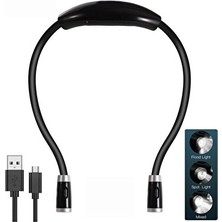 Maison Luré USB Şarjlı Boyun Askılı Kitap Okuma ve Tamir Işığı ile Pratiklik Masa ve Gece Lambası