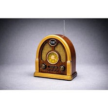 Maison Luré Vintage Ahşap Tasarımlı Retro Fm Radyo USB ve Tf Kart Desteği Nostaljik Radyo