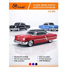 Maison Luré Klasik Araba Tasarımlı Nostaljik Bluetooth Hoparlör, Çok Fonksiyonlu Nostaljik Radyo