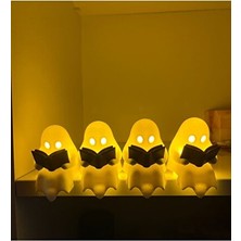Maison Luré Hayalet Temalı Kitap Okuma Gece Lambası, Dekoratif ve LED Işık Masa ve Gece Lambası