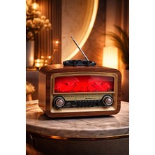Maison Luré Everton Retro Şömine Görünümlü Bluetooth Radyo ve Müzik Çalar Nostaljik Radyo