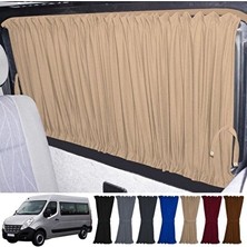 Maison Luré Renault Master 3. Nesil Uzun Ş+ Krem Raylı Oto Perde Takımı Oto Güneşlik Perde