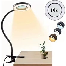 Maison Luré Gelişmiş Güçlü Büyüteçli Çalışma Lambası, 3 Renk Seçeneği ve USB Bağlantı Masa ve Gece Lambası