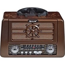 Maison Luré Tasarım Nostaljik Radyo ve Tws Stereo Hoparlör, Ahşap Görünüm