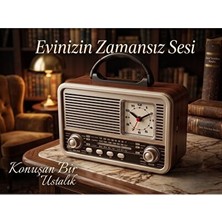 Maison Luré Nostaljik Ahşap Görünümlü Bluetooth Hoparlör ve Radyo Nostaljik Radyo