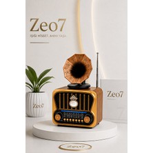 Maison Luré Gramafon Tasarımlı Retro Bluetooth Radyo ve Mp3 Çalar - Çok Fonksiyonlu Tas Nostaljik Radyo