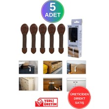 Maison Luré Kahverengi Çocuk Güvenlik Kilidi Seti - Çekmece ve Dolaplar Için Güçlü Koru Koruyucu ve Kilit