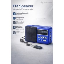 Maison Luré Dijital Ekranlı Mini Bluetooth Taşınabilir Hoparlör Nostaljik Radyo