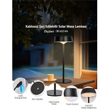 Maison Luré Güneş Enerjili Dimmerli Masa Lambası ve Dekoratif Abajur Masa ve Gece Lambası