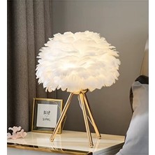 Maison Luré Modern Is Scandinavian Kaz Tüylü Tekli Avize, Oturma ve Mutfak Alanları Içi Masa ve Gece Lambası