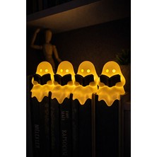 Maison Luré LED Mumlu Kitap Okuma Hayalet Dekoratif Gece Lambası, 4'lü Set Masa ve Gece Lambası