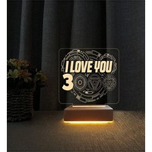 Maison Luré Renkli Iron Man I Love I Masa ve Gece Lambası