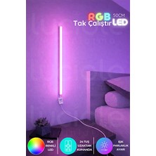 Maison Luré Uzaktan Kumandalı Rgb LED Masa Lambası, Yatak ve Oturma Odası Masa ve Gece Lambası