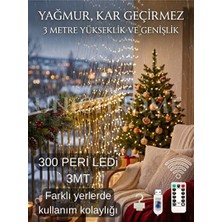 Maison Luré Kumandalı Perde LED Işık - 8 Mod, 3X3M, Gün Işığı Renkli Sarkıt Masa ve Gece Lambası