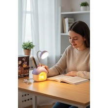 Maison Luré Kalemlikli Ördek Kitap Okuma ve Gece Lambası, Sevimli ve Işlevsel Tasarım Masa ve Gece Lambası