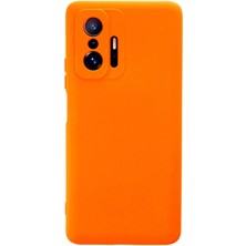 Muratech Newface Xiaomi Mi 11T Pro Kılıf Nano Içi Kadife Silikon - Turuncu
