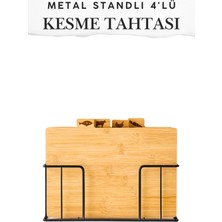 Empressco Bambu 4'lü Kesme Tahtası Seti Naturel ( 20X30X5,5 cm )