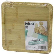 Empressco Kare Ahşap Bambu Servis Sunum Tepsi - Tahtası Mini Tepsi 20 x 20 x 1.4cm (5282)