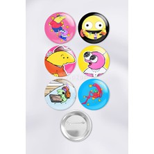 Maison Luré Smiling Friends Animasyon Rozet Seti, Eğlenceli ve Renkli Tasarım