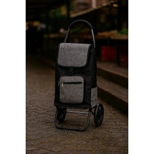 Maison Luré Katlanabilir Pazar Arabası, Sessiz Tekerlek ve Fermuarlı Çanta Pazar Arabası & Çantası