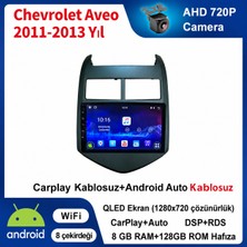 Conio Chevrolet Aveo 2011-2013 Yıl Uyumlu 8GB Ram 128GB Rom Hafıza Android Kablosuz Carplay Navigasyon Multimedya 9 Inç Ekran Hediye Görüş Kamerası Hediye Çerçevesi
