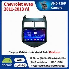 Conio Chevrolet Aveo 2011-2013 Yıl Uyumlu 4GB Ram 64GB Rom Hafıza Android Kablosuz Carplay Navigasyon Multimedya 9 Inç Ekran Hediye Görüş Kamerası Hediye Çerçevesi