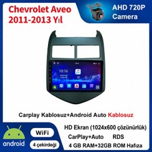 Conio Chevrolet Aveo 2011-2013 Yıl Uyumlu 4GB Ram 32GB Rom Hafıza Android Kablosuz Carplay Navigasyon Multimedya 9 Inç Ekran Hediye Görüş Kamerası Hediye Çerçevesi 4+32