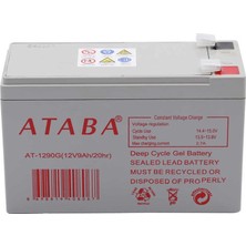 Ataba AT1290 12V 9AH Jel Akü