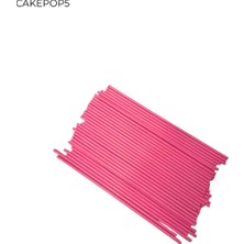 Empressco Kağıt Lolipop Çubuğu & Cakepops Çubuğu & Isıya Dayanıklı Kırmızı 20 cm