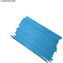 Empressco Kağıt Lolipop Çubuğu & Cakepops Çubuğu & Isıya Dayanıklı Mavi 20 cm