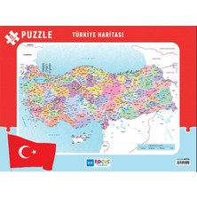 Blue Focus Türkiye Haritası Frame Puzzle 72 Parça