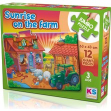 Ks Games Çiftlikte Gün Doğumu Jumbo Puzzle 12 Parça