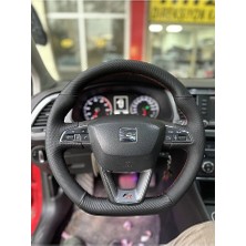 Stilix Garage Seat Leon Fr Araca Özel Dikmeli Direksiyon Kılıfı (Açıklamayı Okuyunuz!)