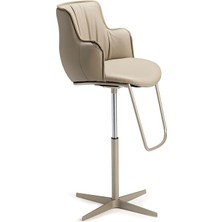 Cattelan Italia Rihanna x Krem Rengi Deri Tabure