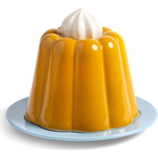 Klevering Puding Formunda Sarı Seramik Saklama Kabı