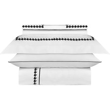 Rumija Home Serengeti Otel Collection Luxury Siyah Nakışlı Pamuk Saten Çift Kişilik Nevresim Takımı 200 x 220 cm