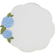 Matis Home Line Ortanca Desenli 2'li Keten Mavi Bardak Altlığı