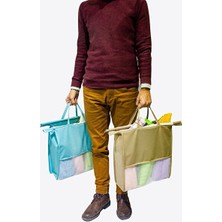 Maison Luré Pratik ve Dayanıklı Çok Amaçlı Alışveriş Çantası Seti Pazar Arabası & Çantası