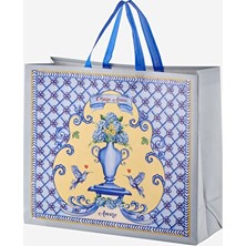 Maison Luré Şık Mavi Alışveriş Çantası, 22 Cm, Hafif ve Kullanışlı Pazar Arabası & Çantası