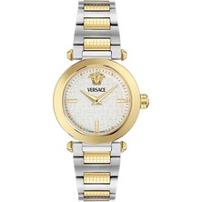 Versace VRSCVE5B00325 Altın Rengi Metalik Gri Çelik Kadın Kol Saati
