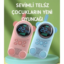 İlk El Grup Çocuklar Için Kamp Yürüyüş El Telsizi Şarj Edılebılır 3km Menzil Mavi